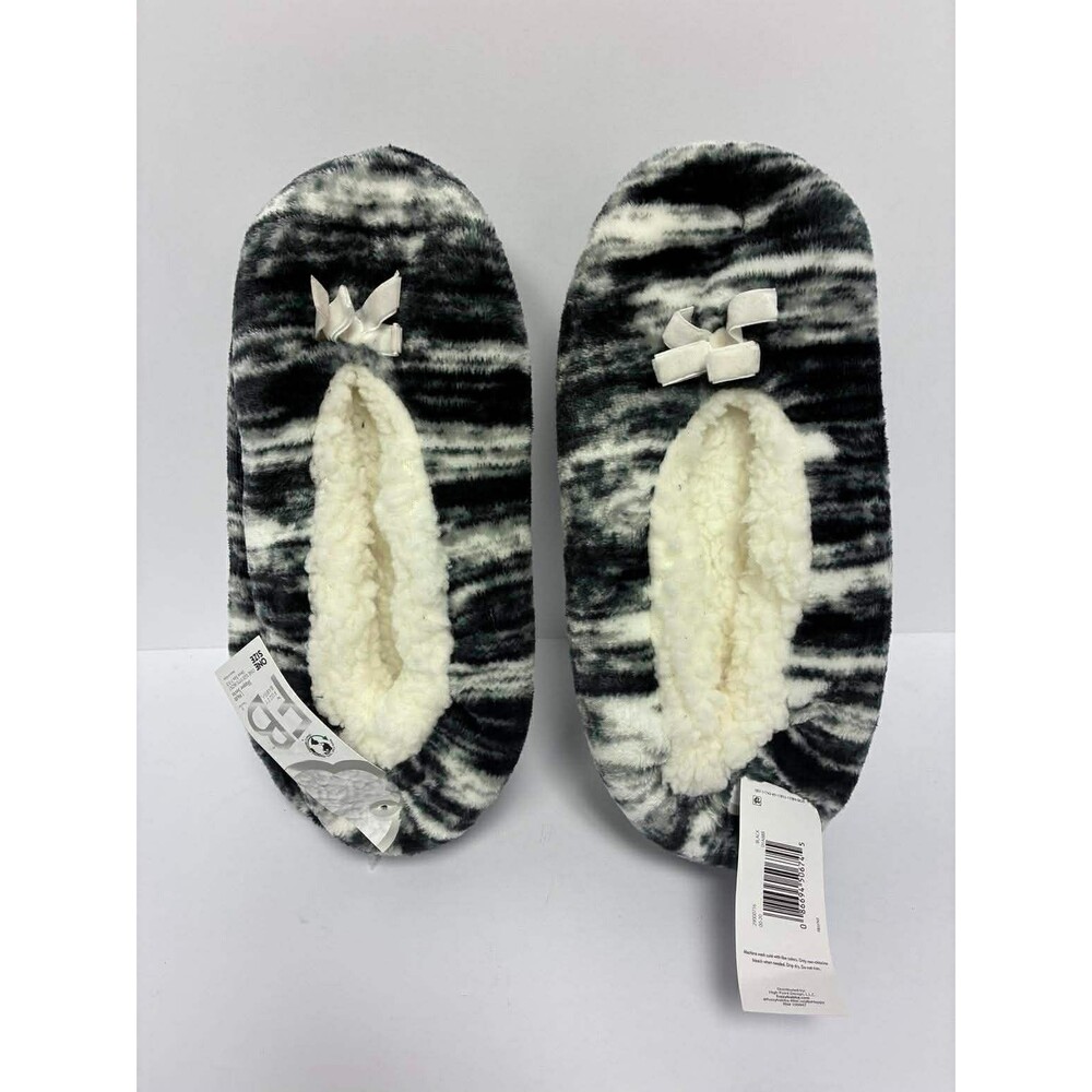 SOFT Fuzzy Babba Womens‎ Print Slippers Size 7 - 9.5